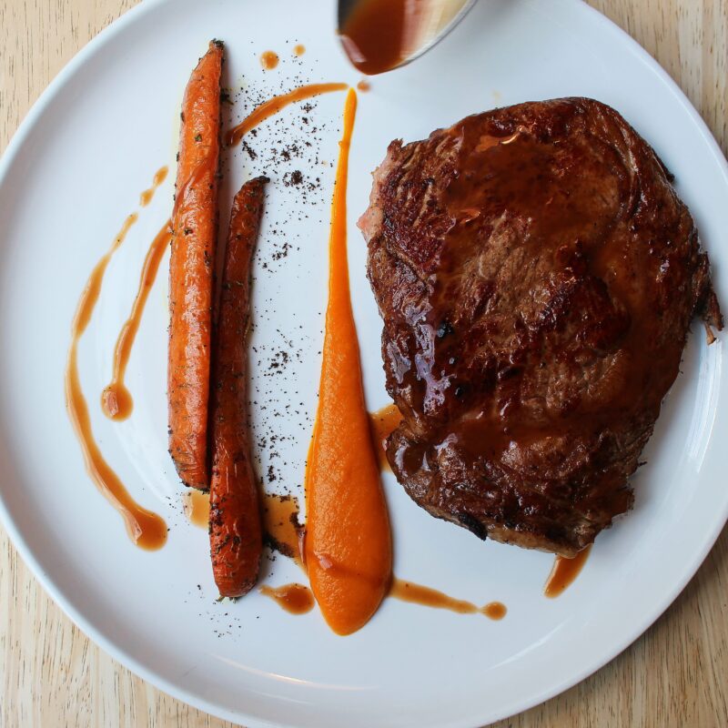 Angus dry aged carote e caffè