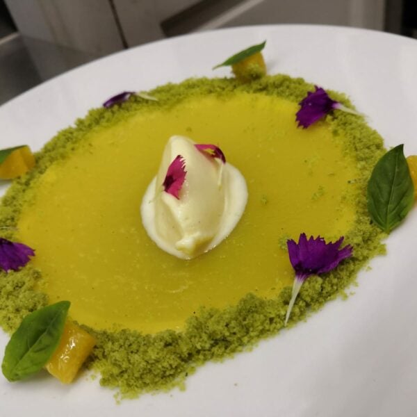 Arancia, pistacchio di Raffadali e vaniglia bourbon