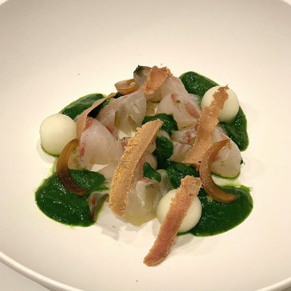 Pauro, tenerumi, melone bianco e bottarga artigianale di tonno rosso